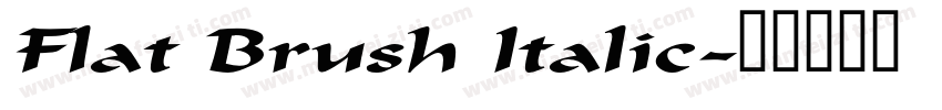 Flat Brush Italic字体转换